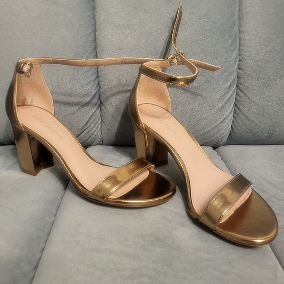 Stewart Weitzman Gold strappy pump - Picture 9 of 9